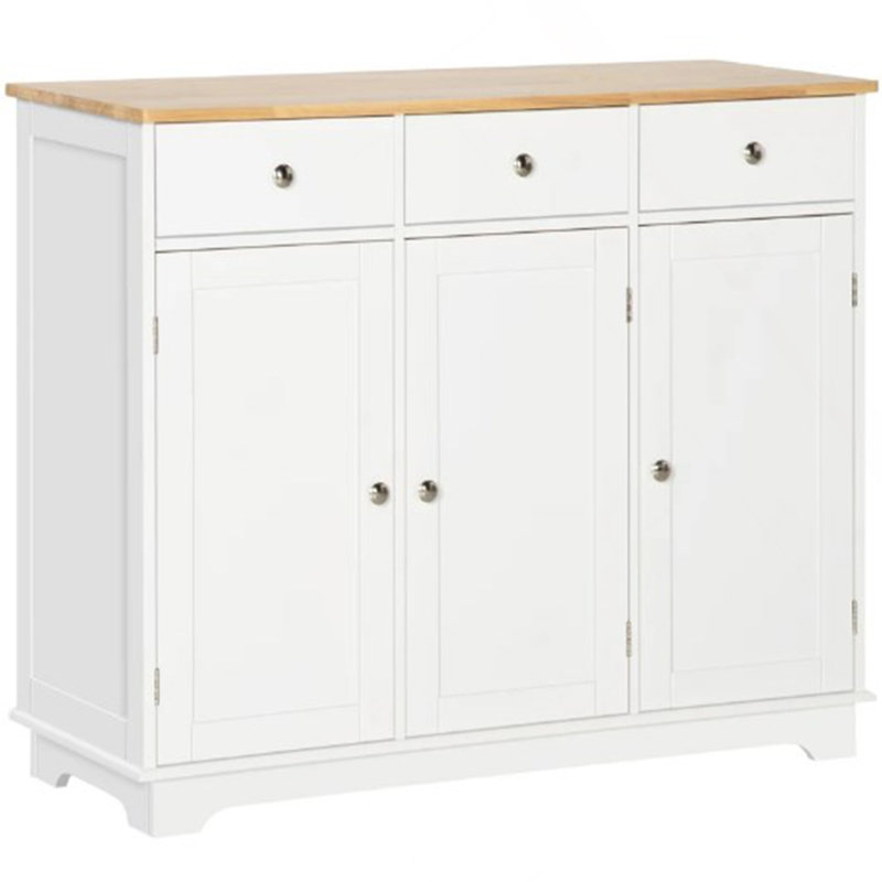 Buffet avec armoires de rangement, tiroirs et tablettes réglables