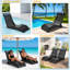 Chaise longue de patio en PEHD, conception ergonomique imperméable avec appui-tête réglable à 3 positions, pour la piscine, la terrasse et la plage-335463136