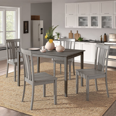 Alexa-Mae 4-Person Solid Wood Four-Leg Dining Set