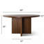 60 Inch White Oak Veneer Round Pedestal Dining Table-127141786