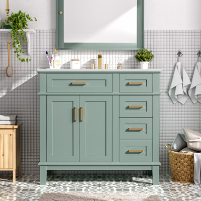 Meuble-lavabo moderne 36 "avec lavabo en céramique