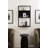 Geometric Metal Wall Shelf Unit for Use as Bathroom Over-the-Toilet Shelves