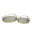 Decorative stainless steel tray set with metal mirror-62787581