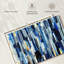«Strokes And Lines», reproduction sur toile abstraite rayée bleue-92519842