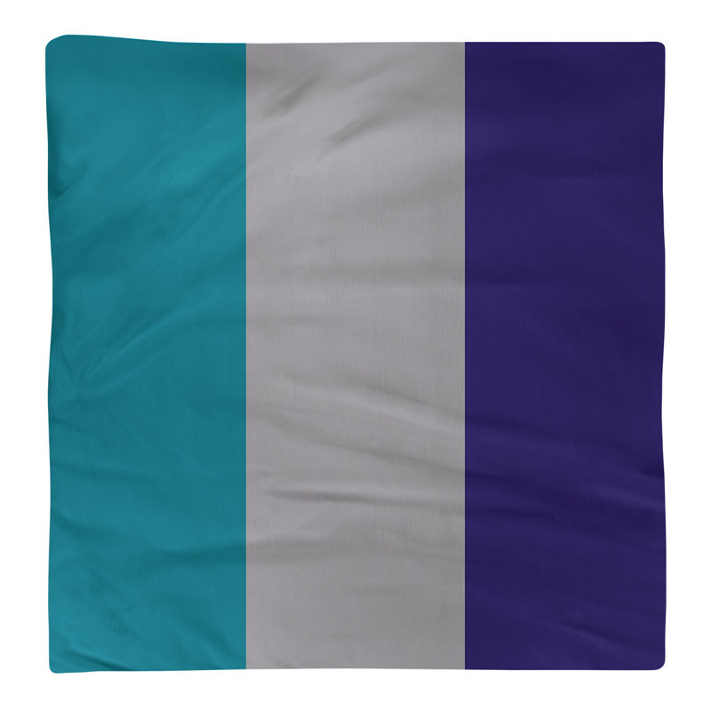 Serviette pour dîner de basket Charlotte, l 22 po x L 22 po, Bleu sarcelle / gris / mauve foncé, Polyester