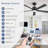52''  5-Blade Ceiling Fan with Light and Remote, Dimmable 3CCT LED with RGB Ambient Light, Quiet Reversible DC Motor, 6 Speeds, for Living Room-863791093