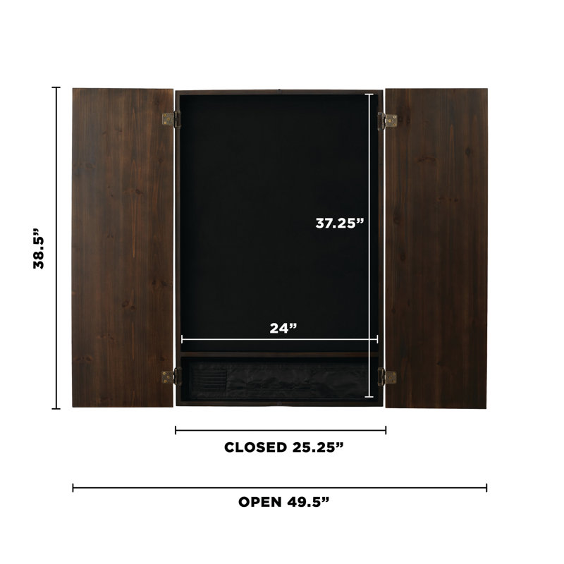 Espresso Soft Tip Electronic Dartboard Cabinet Set with Darts