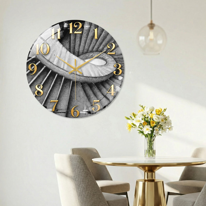 Horloge murale Spiral, 60 x 60 cm (23,6 x 23,6 pouces)