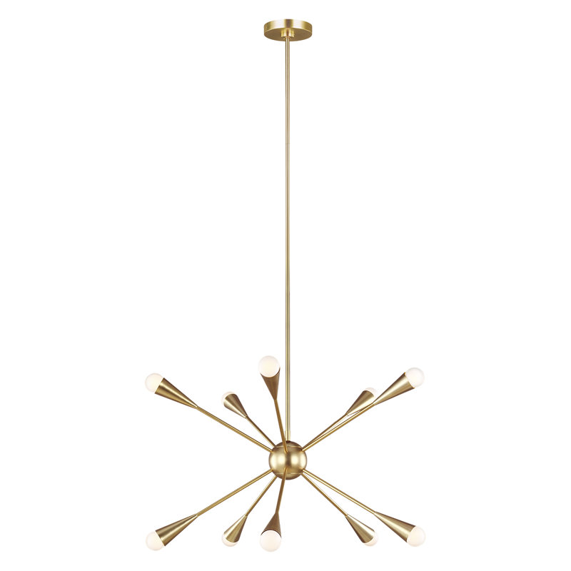 Darion 10 - Light Sputnik Chandelier, Burnished Brass