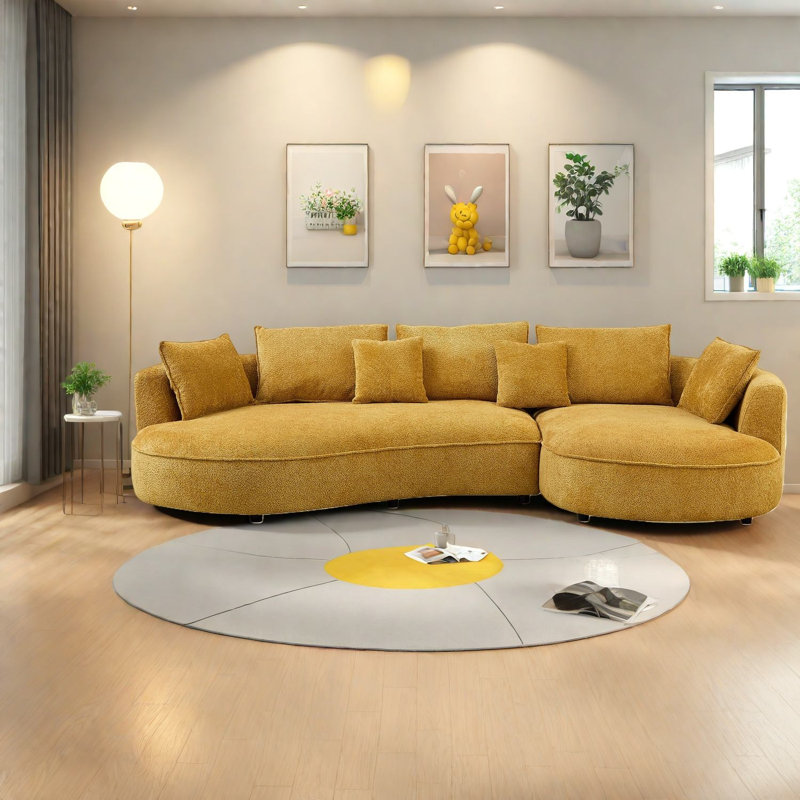 Canapé modulaire courbé surdimensionné pour la maison