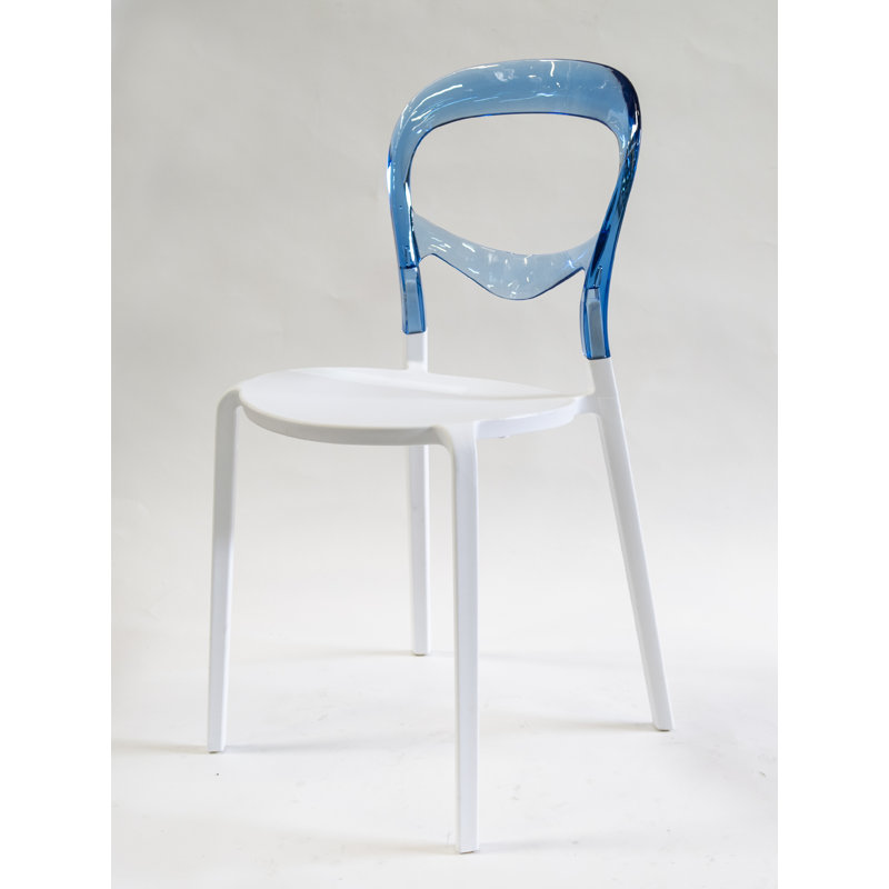 Chaise d'appoint Mendelsohn, Blanc/bleu