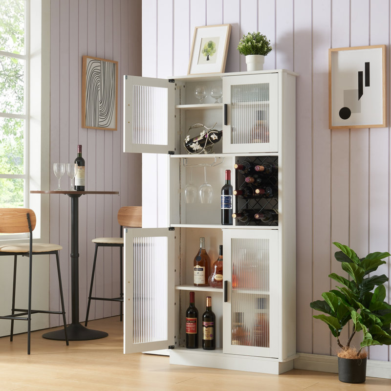 Armoires de bar à vin à DEL avec porte-bouteilles, porte-bouteilles, armoire de rangement pour la cuisine, salle à manger