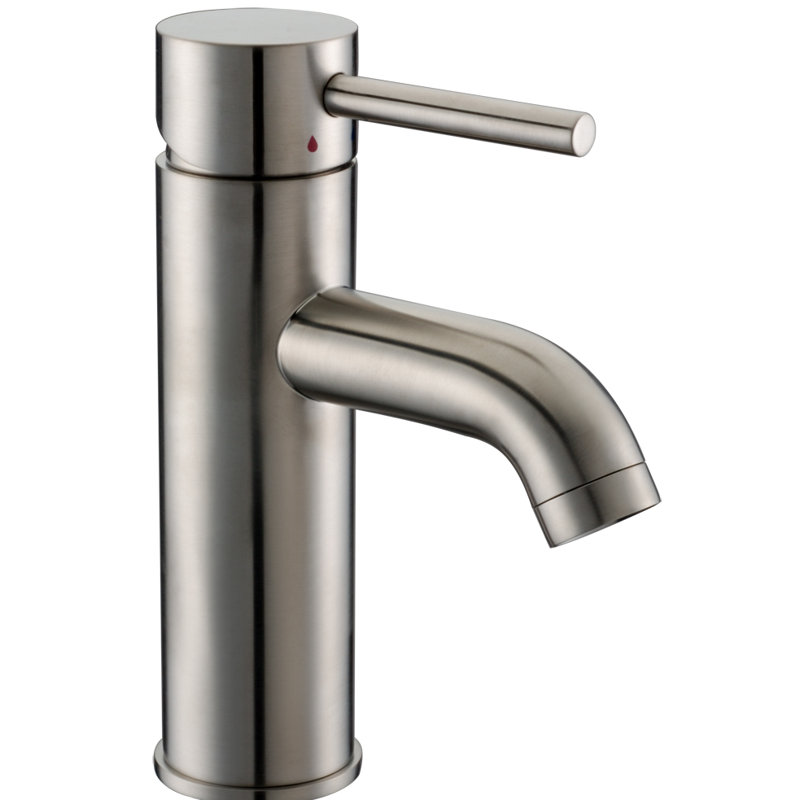 Single-Hole Single-handle Bathroom Faucet with Drain Assembly, Brushed Nickel