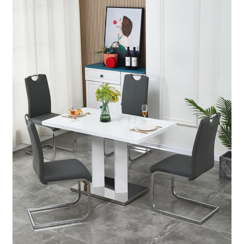 Ashaway 4 - Person Dining Set, Grey