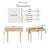 Everally Rectangular Mango Wooden 2 Drawer Vanity Console Table - Elegant Scandi Inspired 