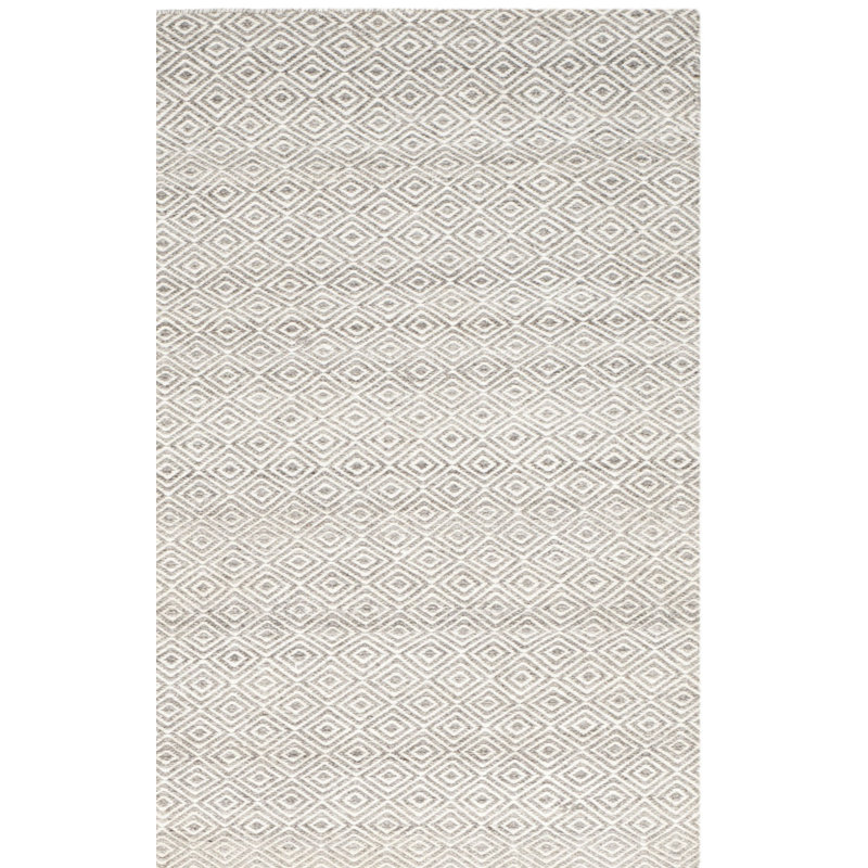 Sanders Hand Woven Wool Geometric Rug, Rectangle 5' x 8'