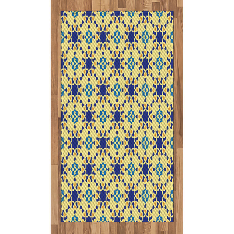 Antique High Density Long Fiber Poly Threads Decorative Area Rug Carpet, Rectangle 2'7" x 5'