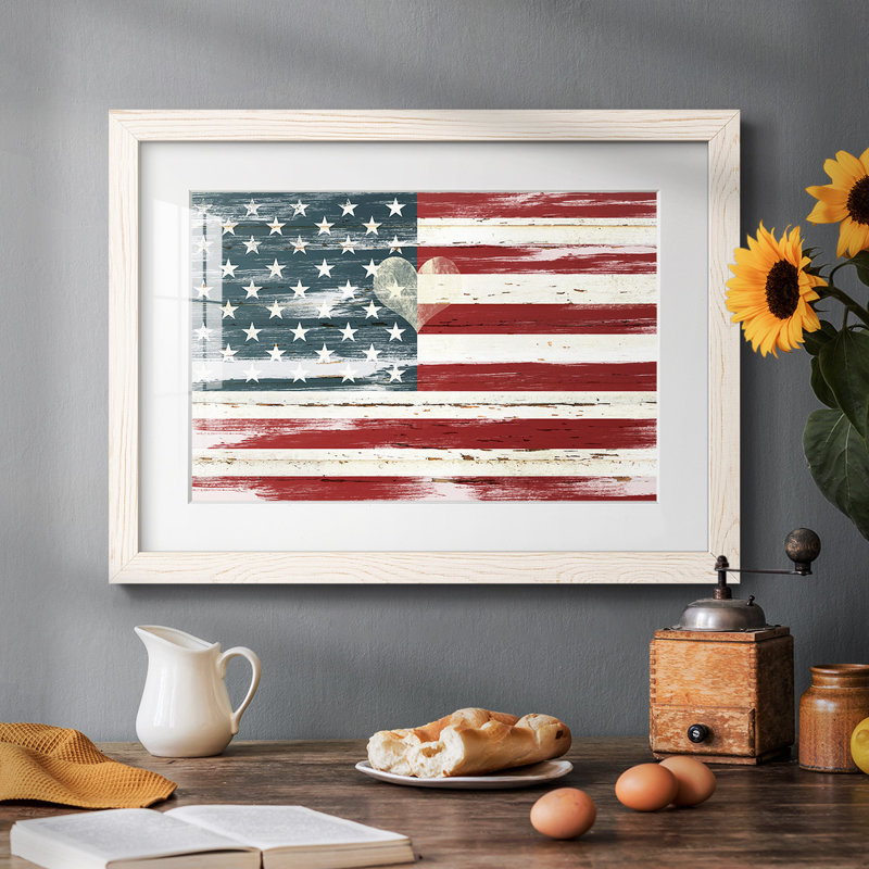 Heart of America, reproduction d'art encadrée, Blanc, H 14 po x l 20 po x P 1,5 po