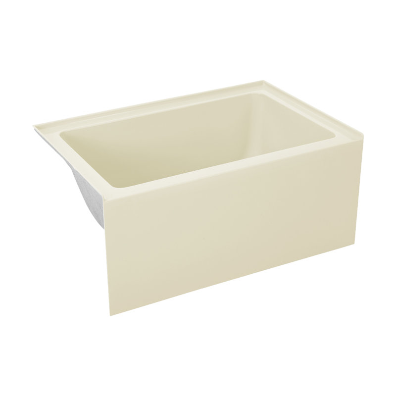 Voltaire 48" x 32" Alcove Bathtub with Apron, Left, Brushed Gold