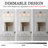 3 Light Bathroom Vanity Light Dimmable With Milk Glass Shades Over Mirror-1544001003-1544001004