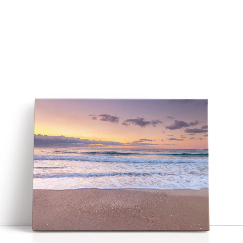 «Evening View of Beautiful Beach In Israël», reproduction d'art sur toile, H 12 po x l 16 po