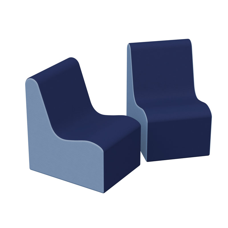 Siège moelleux 2 pièces SoftScape, Bleu marine / bleu