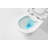 Wall Hung Toilet , Compact Wall Mounted Toilet with Soft Closing Seat, 1.6 GPF/1.1 GPF Dual Flush Ceramic Round Wall Toilet for Bathroom, White Toilet Bowl