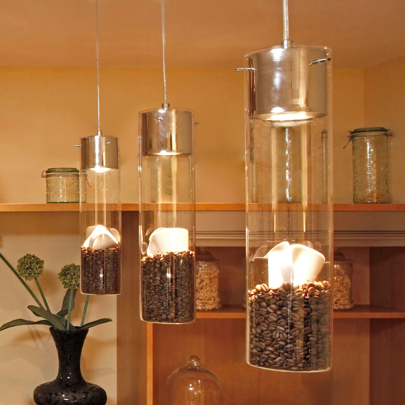 MyLight pendant lamp with show cylinder 40cm, Chrome
