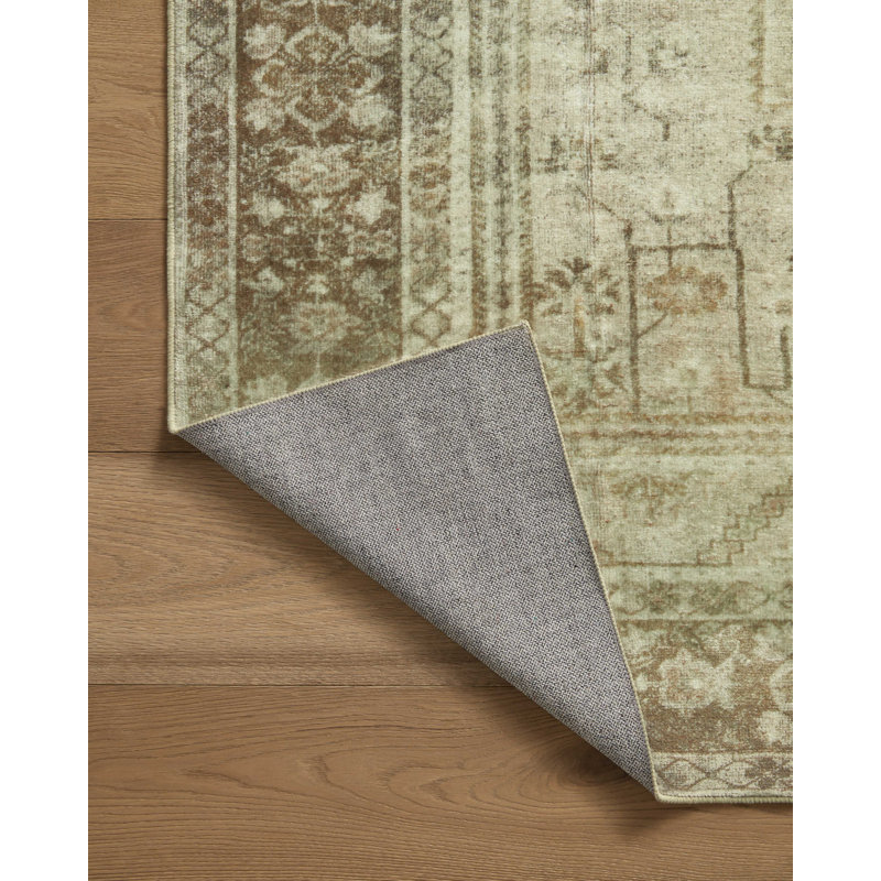 Natural and Granite Washable Rectangular 7'6" x 9'6" Area Rug