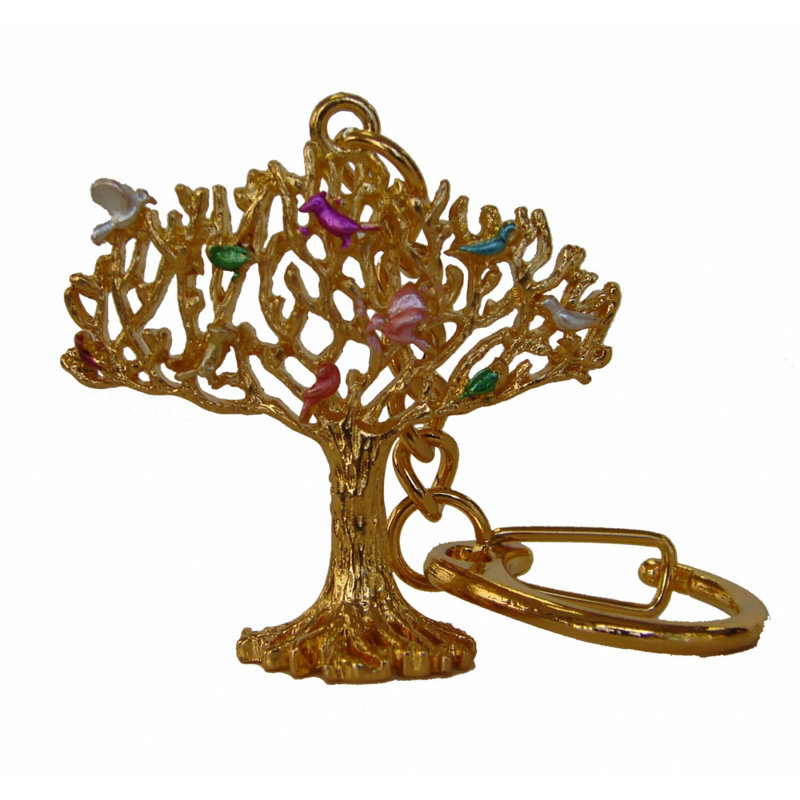 Chaîne de porte-clé en forme d’arbre à rêves oiseaux