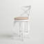 Brumback Wood Swivel Upholstered Stool-1418715382-1418715381