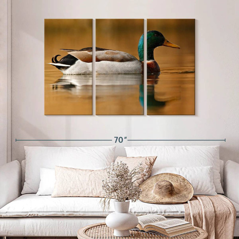 Brampt Bathing Mallard Duck, 32" H x 50" W