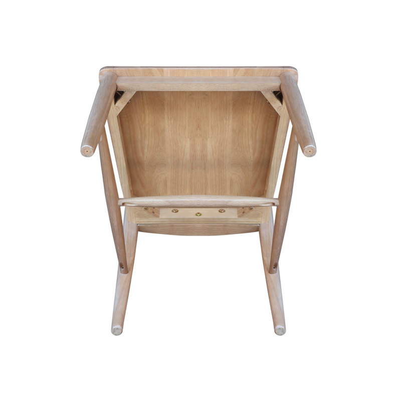 Chaise en bois massif Haven, Unfinished