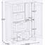 Armoire de rangement autoportante blanche avec tablettes réglables, 4 tiroirs et 1 porte