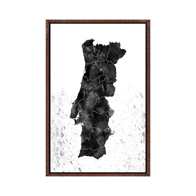Portugal Black And White by WallDecorAddict - Wrapped Canvas Gallery-Wrapped Canvas Giclée, 152.5 cm H x 101.5 cm W