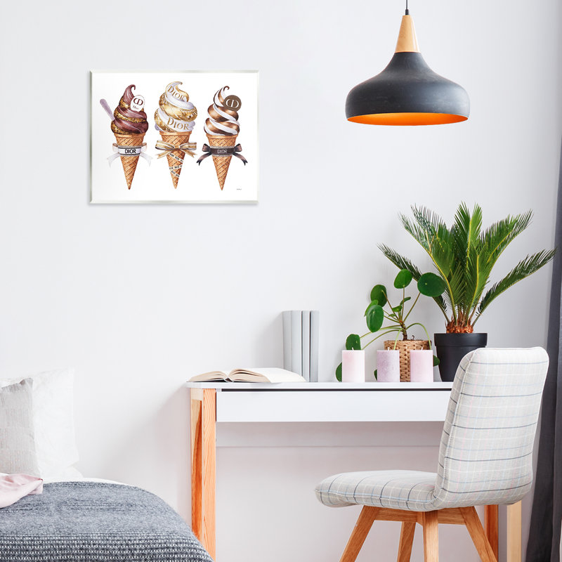 Plaque murale «Sweet Glam Ice Cream» par Amanda Greenwood
