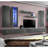 Vinyard 126" Modern Floating Wall Mounted Entertainment Center with 16-Color LED Lighting, High Gloss Finish-1646078482