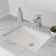 STYLISH Sharp 21-1/4"L White Rectangular Undermount Bathroom Sink