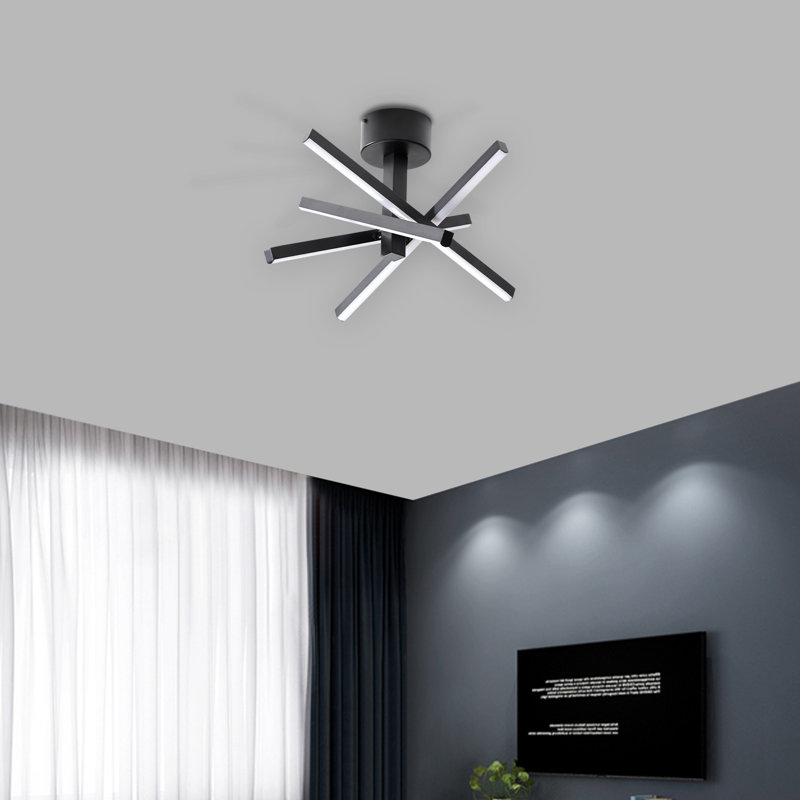 Giahna Dimmable LED Sputnik Modern Linear Chandelier