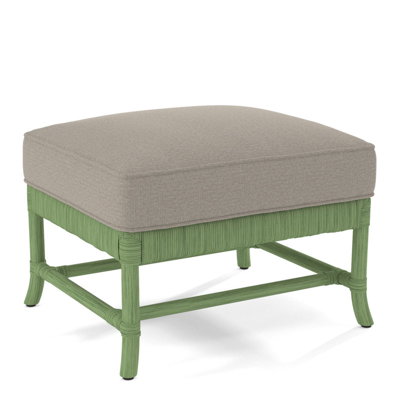 Lafayette Ottoman, Beige Performance Fabric; 0851-73, Celery