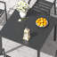 Ensemble de salle à manger de patio avec table carrée en métal et 4 chaises de salle à manger avec accoudoirs empilables-411447291