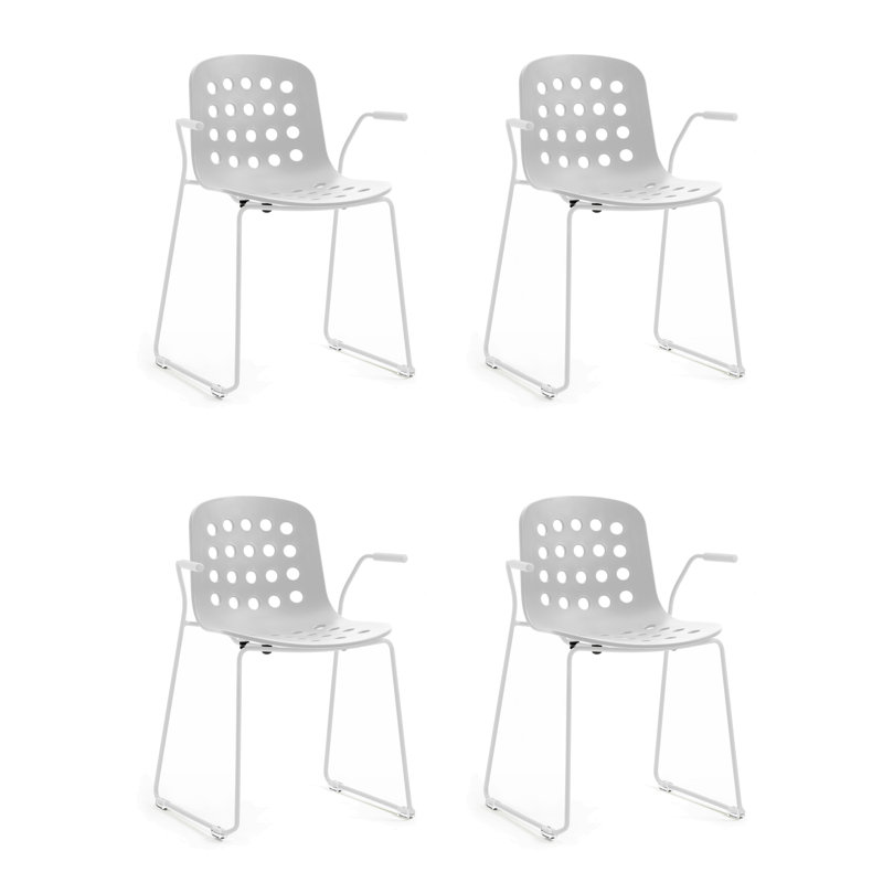 Fauteuil empilable Holi, Blanc