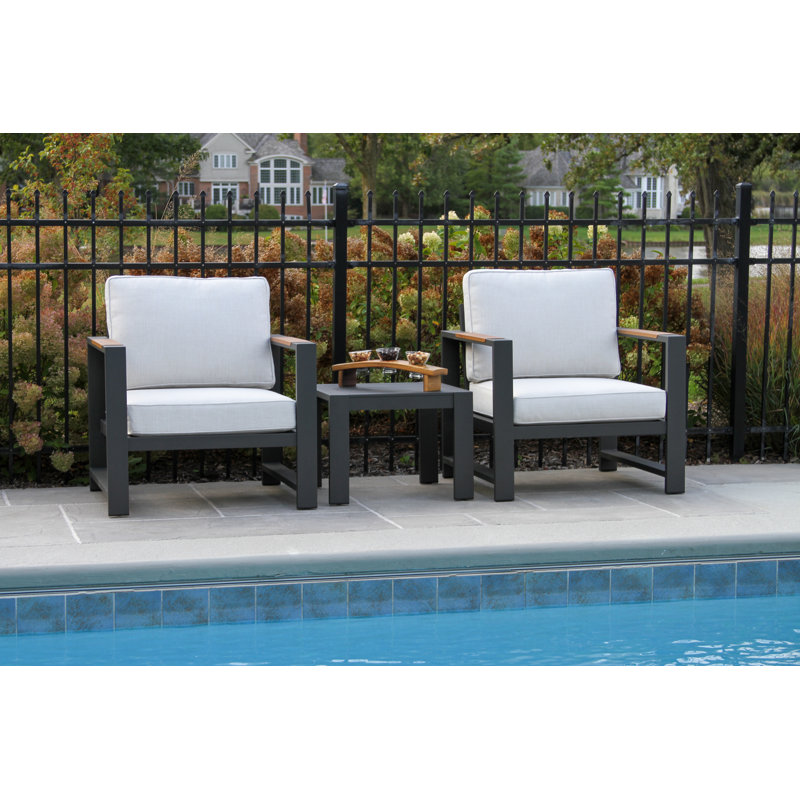 Jayton 3 Pc. Black Aluminum Seating Group