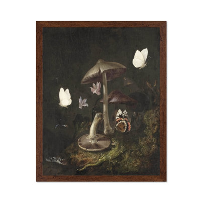 Un Bosco Sotto avec des champignons, des papillons, une libellule, un serpent et un lézard