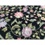 Hand-Knotted High-Quality Black and Light Green Area Rug