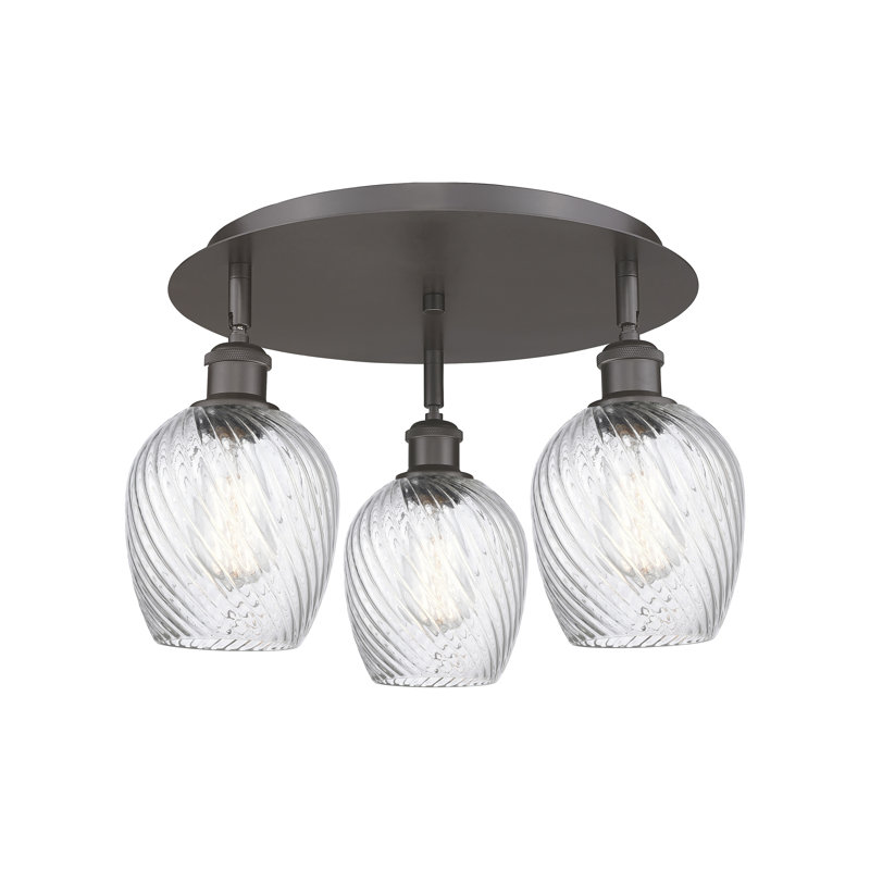 Beka Glass Flush Mount, Oil Rubbed Bronze