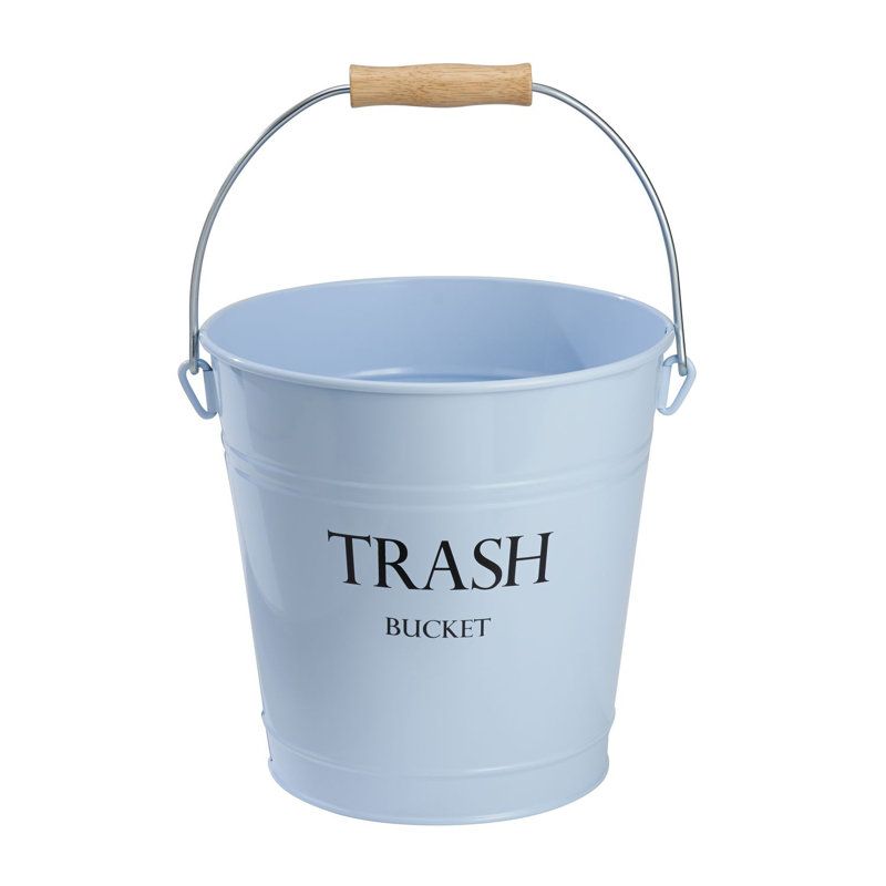 York Steel Open Waste Basket - 3.3 Gallons, Light Blue