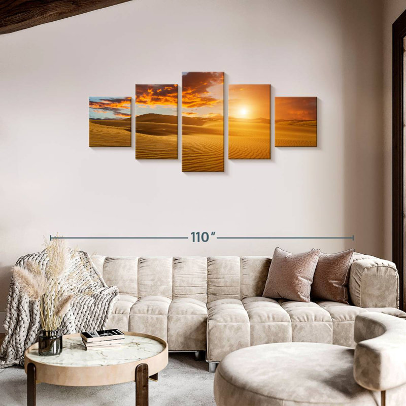 Sahara Desert Sundown, 36" H x 80" W