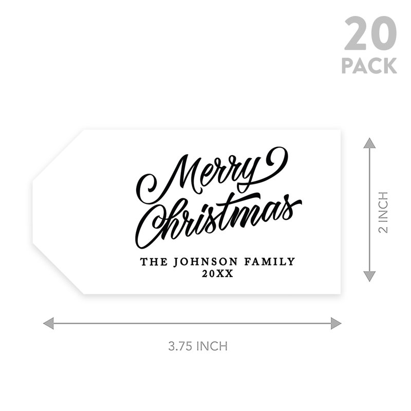 Étiquettes personnalisées auto-adhésives personnalisées Merry Christmas