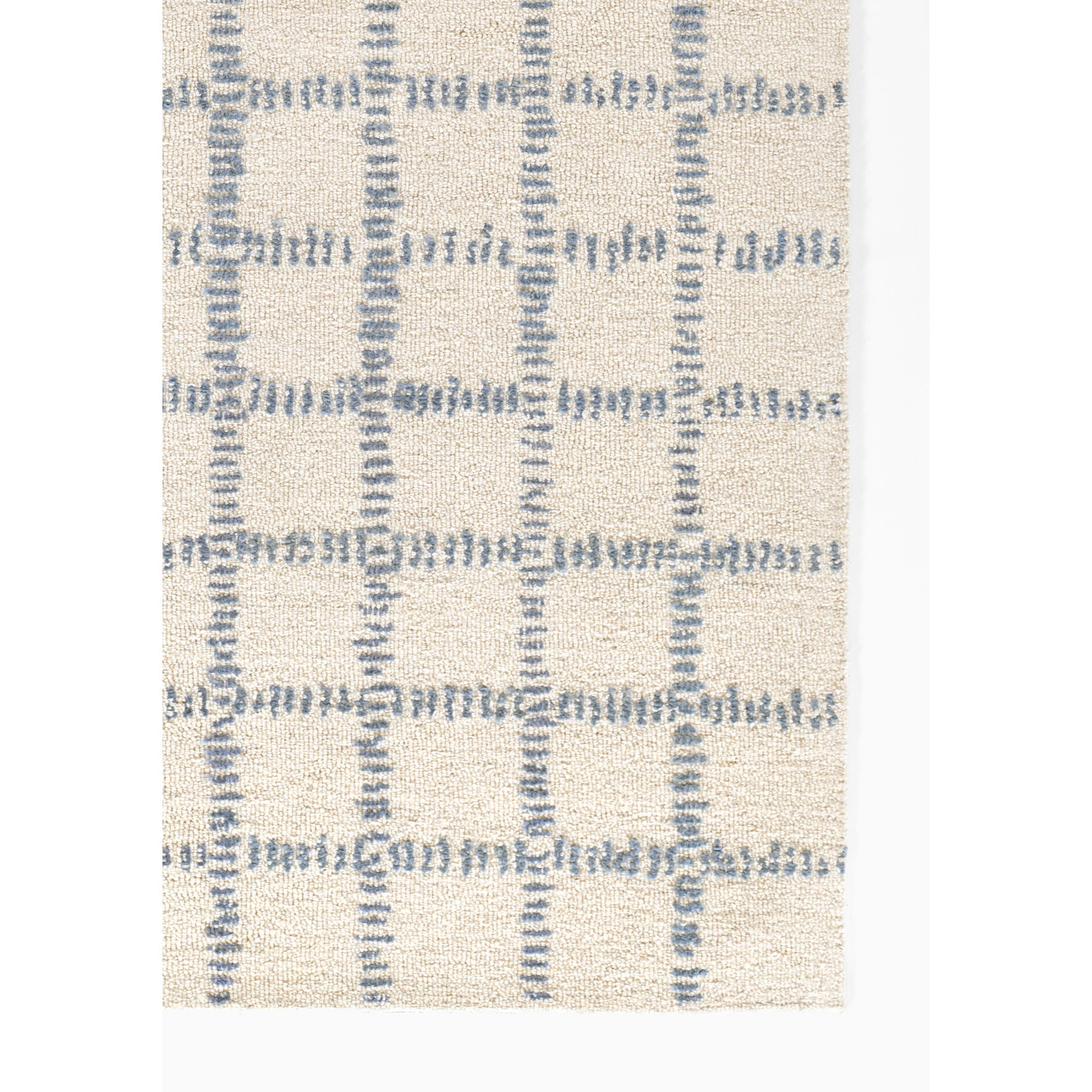 Patia Hand Tufted Wool Geometric Light Blue Area Rug 5' X 8', 9' X 12'